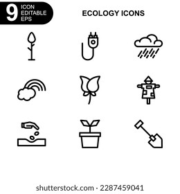 nature and environment icon or logo isolated sign symbol vector illustration - high quality black style vector icons