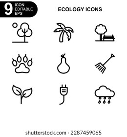 nature and environment icon or logo isolated sign symbol vector illustration - high quality black style vector icons