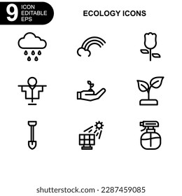 nature and environment icon or logo isolated sign symbol vector illustration - high quality black style vector icons