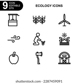 nature and environment icon or logo isolated sign symbol vector illustration - high quality black style vector icons