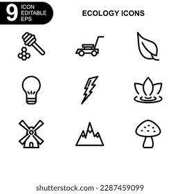 nature and environment icon or logo isolated sign symbol vector illustration - high quality black style vector icons