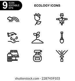 nature and environment icon or logo isolated sign symbol vector illustration - high quality black style vector icons
