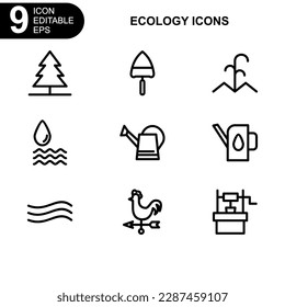 nature and environment icon or logo isolated sign symbol vector illustration - high quality black style vector icons