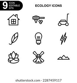 nature and environment icon or logo isolated sign symbol vector illustration - high quality black style vector icons