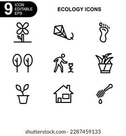 nature and environment icon or logo isolated sign symbol vector illustration - high quality black style vector icons