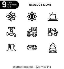 nature and environment icon or logo isolated sign symbol vector illustration - high quality black style vector icons