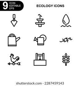 nature and environment icon or logo isolated sign symbol vector illustration - high quality black style vector icons