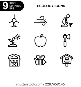 nature and environment icon or logo isolated sign symbol vector illustration - high quality black style vector icons