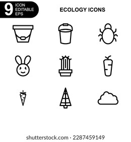 icono de naturaleza y entorno o logotipo símbolo de signo aislado ilustración vectorial - iconos vectoriales de estilo negro de alta calidad