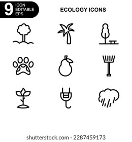 nature and environment icon or logo isolated sign symbol vector illustration - high quality black style vector icons