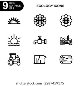 nature and environment icon or logo isolated sign symbol vector illustration - high quality black style vector icons