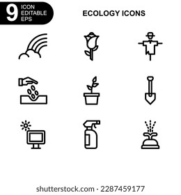 nature and environment icon or logo isolated sign symbol vector illustration - high quality black style vector icons