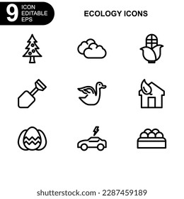 nature and environment icon or logo isolated sign symbol vector illustration - high quality black style vector icons