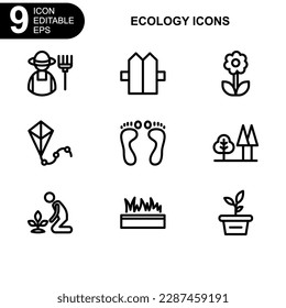 nature and environment icon or logo isolated sign symbol vector illustration - high quality black style vector icons