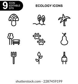 nature and environment icon or logo isolated sign symbol vector illustration - high quality black style vector icons