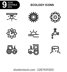 nature and environment icon or logo isolated sign symbol vector illustration - high quality black style vector icons
