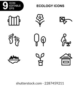 nature and environment icon or logo isolated sign symbol vector illustration - high quality black style vector icons