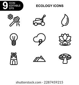 nature and environment icon or logo isolated sign symbol vector illustration - high quality black style vector icons