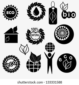 Nature and environment icon set