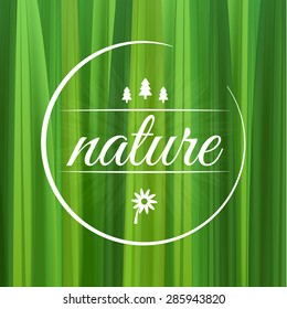 Nature environment symbol with grass in circle vector illustration