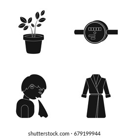 nature, equipment, medicine and other web icon in black style.knitwear, design, textiles icons in set collection.