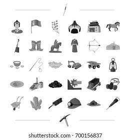 nature, equipment, transportation and other web icon in monochrome style.industry, business, history, icons in set collection.