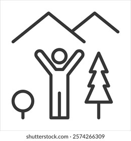 Nature Exposure Icon Vector Illustration Outline