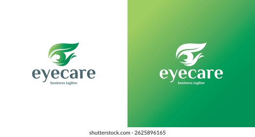 Naturaleza Cuidado de los ojos Logo Vector