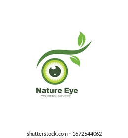 nature  eye icon Logo vector Template illustration design