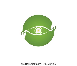 Nature eye logo design 