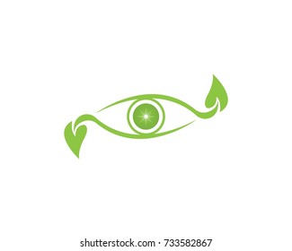Nature eye logo design 