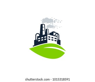 Nature Factory Icon Logo Design Element