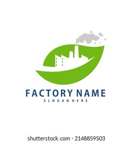 Nature Factory logo design vector, Creative Factory logo design Template Illustration