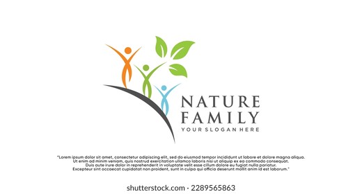 Nature family logo design unique concept Premium Vector Part 1