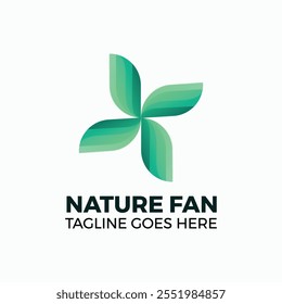 Nature Fan Gradient colorful Logo