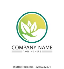 Nature Farm and farming vector logo illustration design. sun farm.Isolated illustration of fields  farm landscape and sun. Concept for agriculture ,harvesting ,natural farm,  organic products.