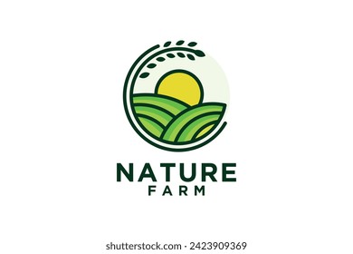 Nature farm logo design creative unique concept 