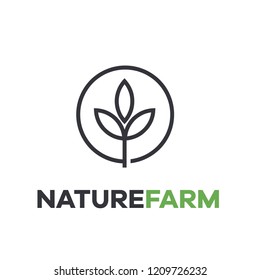  nature farm logo icon designs vector