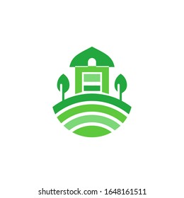 Nature farm logo template vector icon design