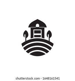 Nature farm logo template vector icon design