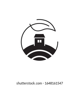 Nature farm logo template vector icon design
