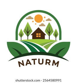 Nature Farm Logo Vector - Creative and High-Quality Vector Design.These high-quality vector illustrations highlight themes of agriculture, greenery, eco-friendliness, and sustainability.