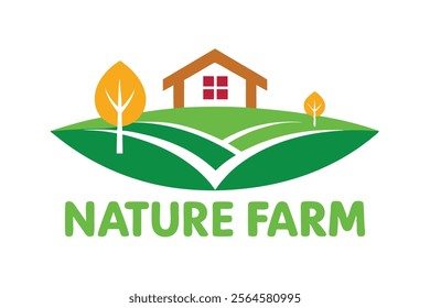 Nature Farm Logo Vector - Creative and High-Quality Vector Design.These high-quality vector illustrations highlight themes of agriculture, greenery, eco-friendliness, and sustainability.