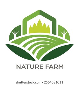 Nature Farm Logo Vector - Creative and High-Quality Vector Design.These high-quality vector illustrations highlight themes of agriculture, greenery, eco-friendliness, and sustainability.