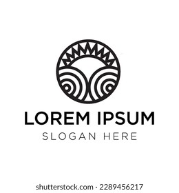 nature farm logo vector illustration isolated on white background