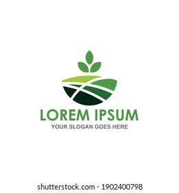 nature farming logo vector image