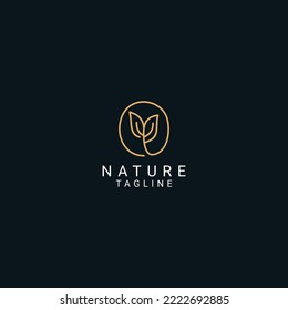Nature feminine logo icon design template