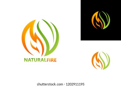 Nature Fire Logo Template Design Vector, Emblem, Design Concept, Creative Symbol, Icon