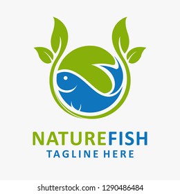 Nature fish logo design