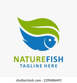 Nature fish logo design